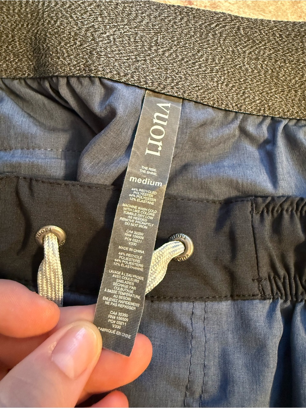 Vuori Men Azure Linen Texture Blue Unlined Drawstring Banks Shorts V330 Medium - Picture 12 of 12